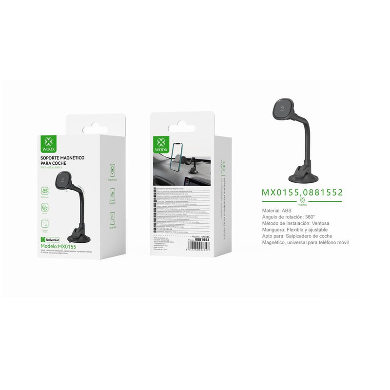 Soporte para telefono de coche con soporte magnetico 4N40 3200gs, color negro - MX0155
