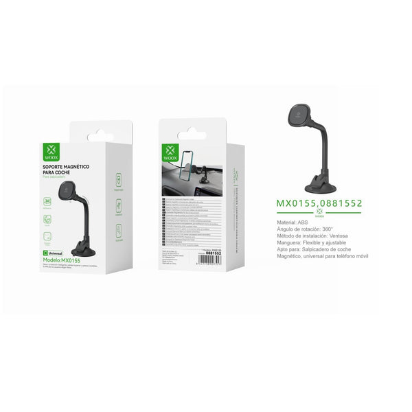 Soporte para telefono de coche con soporte magnetico 4N40 3200gs, color negro - MX0155