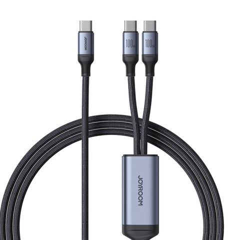 Joyroom Speedy Series S-A21 2-in-1 USB-C - USB-C / USB-C cable 100W 1.5m - black