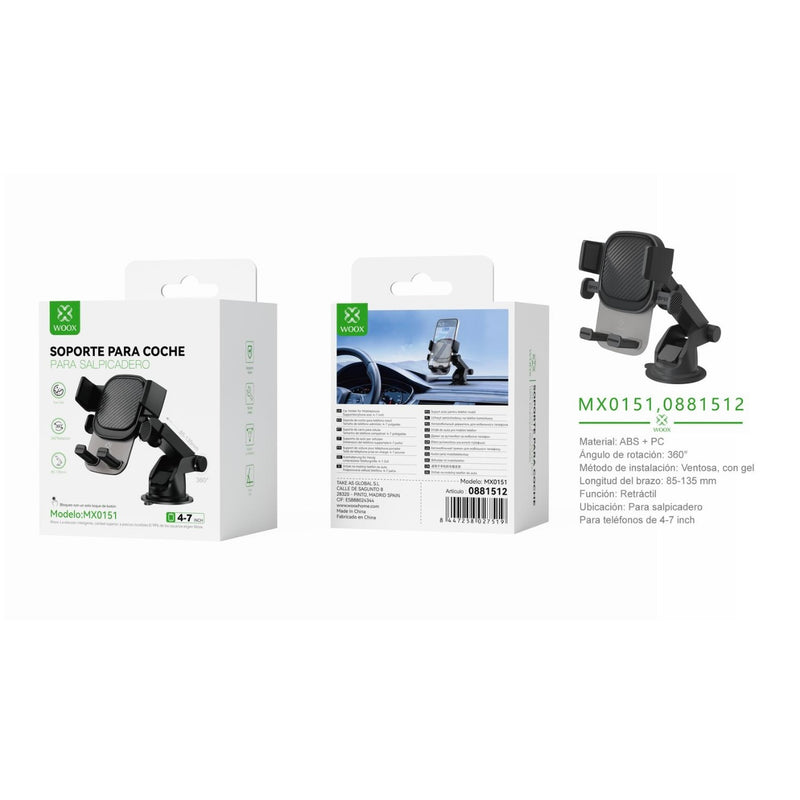 Soporte para telefono de coche para salpicadero y - MX0151