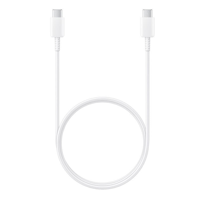 Cabo USB-C para USB-C 3A 1m, Carregamento Rápido e Transferência de Dados, Branco