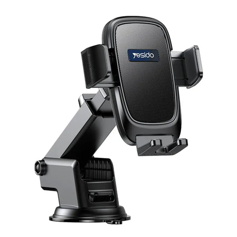 Car Mount for Dashboard and Windshield - Black