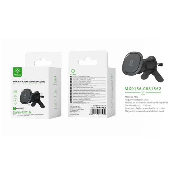 Soporte para telefono con ventilacion de coche con im ¨¢n 4N40 3200gs-negro - MX0156